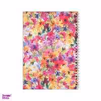 دفتر مشق 100 برگ بامبیلیپ طرح پترن گل گلی آبرنگی کد 9388865