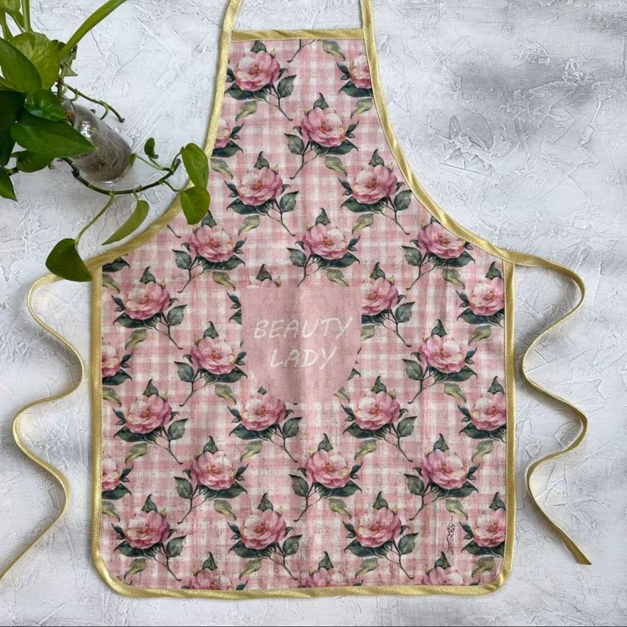 پیشبند مخمل نسوز مدل سلین لوکس طرح 50