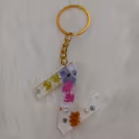 جا کلیدی رزین با گل خشک