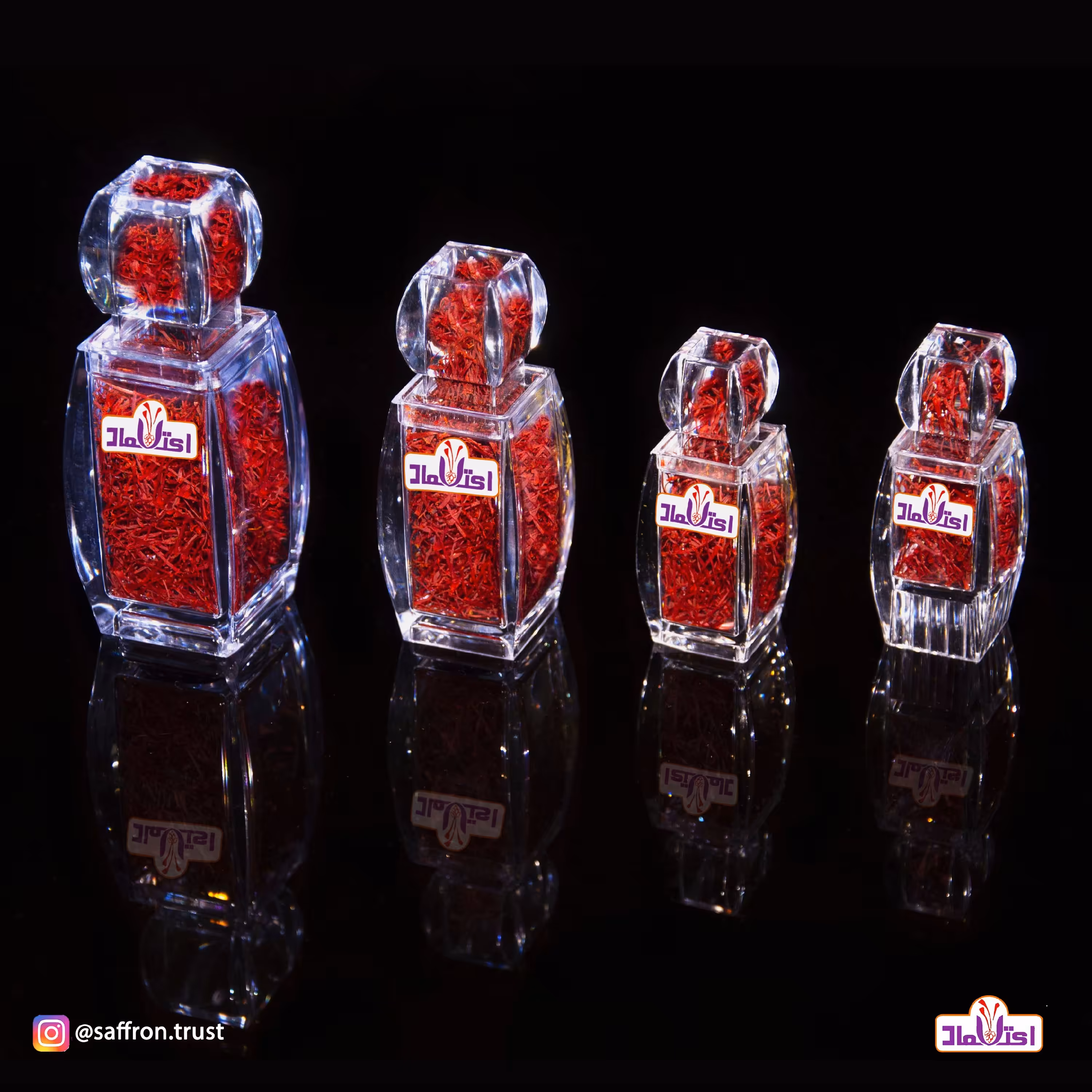 زعفران نگین سوپر صادراتی 0.4 گرمی اعتماد بسته بندی کریستال