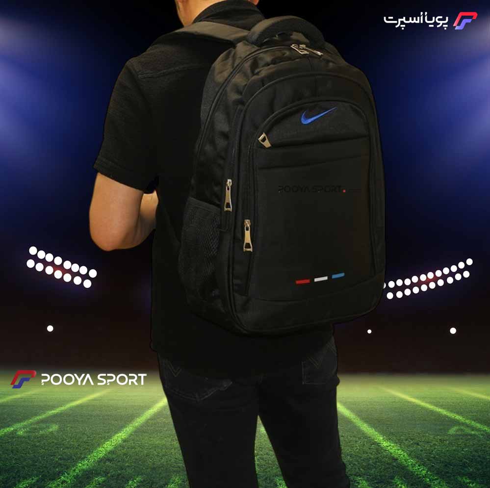کوله پشتی ورزشی جدید نایک NIKE سایز متوسط 2919 مشکی (اعلا)