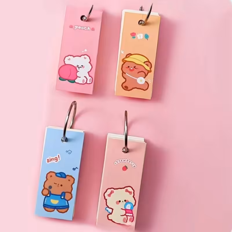 دفترچه حلقه دار مستطیلی طرح خرس