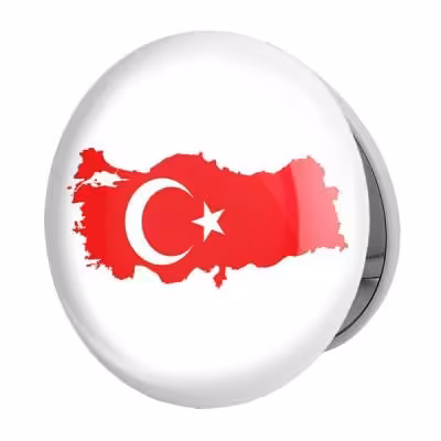 آینه جیبی خندالو طرح پرچم ترکیه مدل تاشو کد 20617