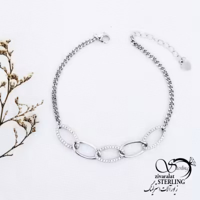 دستبند نقره کارتیر با عیار 925 کد 13250