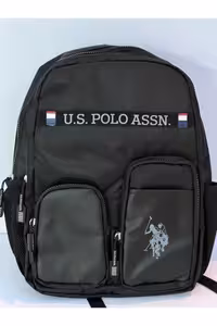 کیف مدرسه مشکی مردانه و زنانه سیاه دارای مجوز بزرگ کوله پشتی شما فصل جدید U.S. Polo Assn.