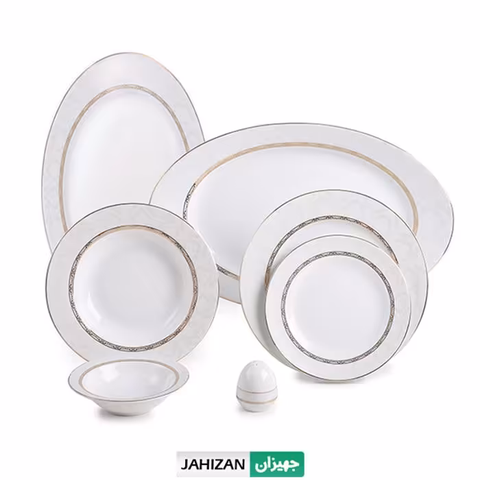 سرویس چینی زرین 28پارچه هدیه طلایی سری ایتالیا (عالی)