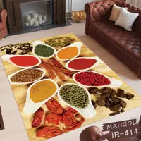 فرشینه طرح آشپزخانه مخمل یک و نیم متری پشت استپ چرمی کد 414 روحا باکیفیت و ضمانتی