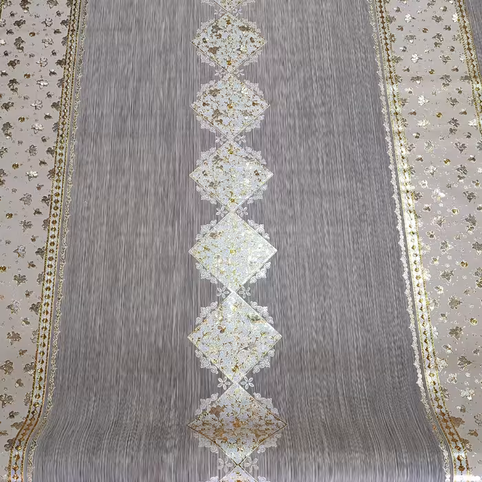 سفره ی خارجی نسوز پشت ابریشمی شکلاتی نسکافه ای عرض 140  