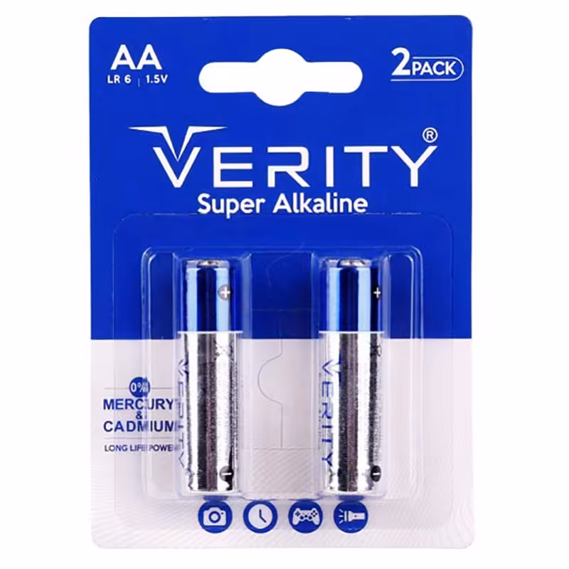 باتری قلمی وریتی Verity Super Alkaline LR 06 بسته 2 عددی