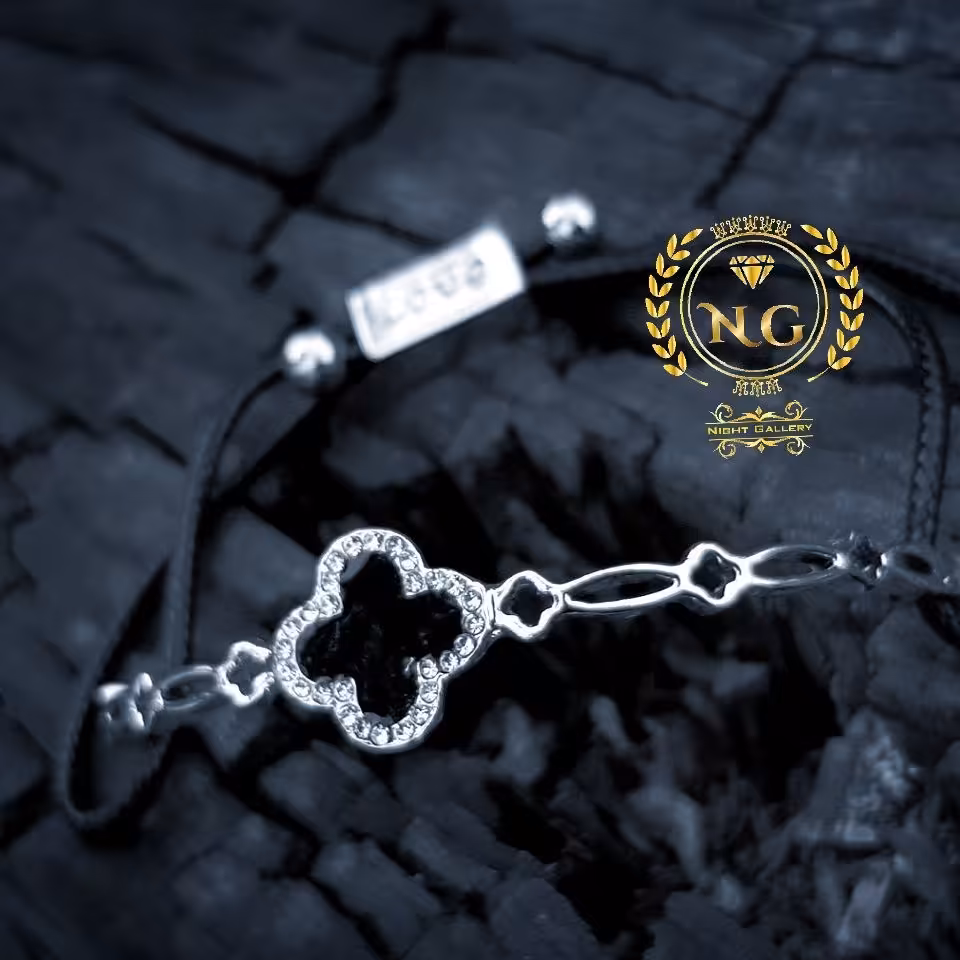 دستبند گره کشویی طرح گل