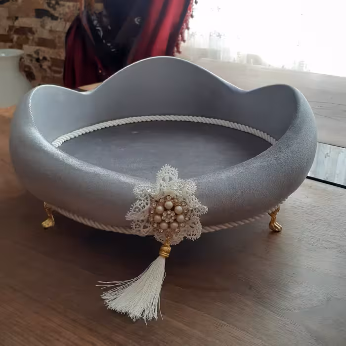 باکس پرنس طوسی مخمل فاماگرام