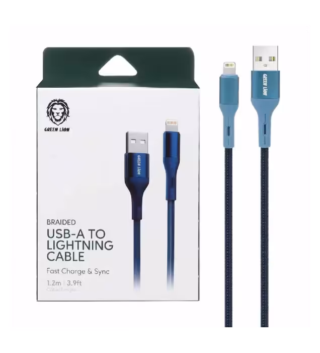 کابل شارژ 1.2 متری فست آیفون گرین لاین مدل GNBIPHBL