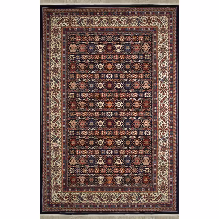 گبه ماشینی افرند زمینه سرمه ای کد 727 (چهار متری)