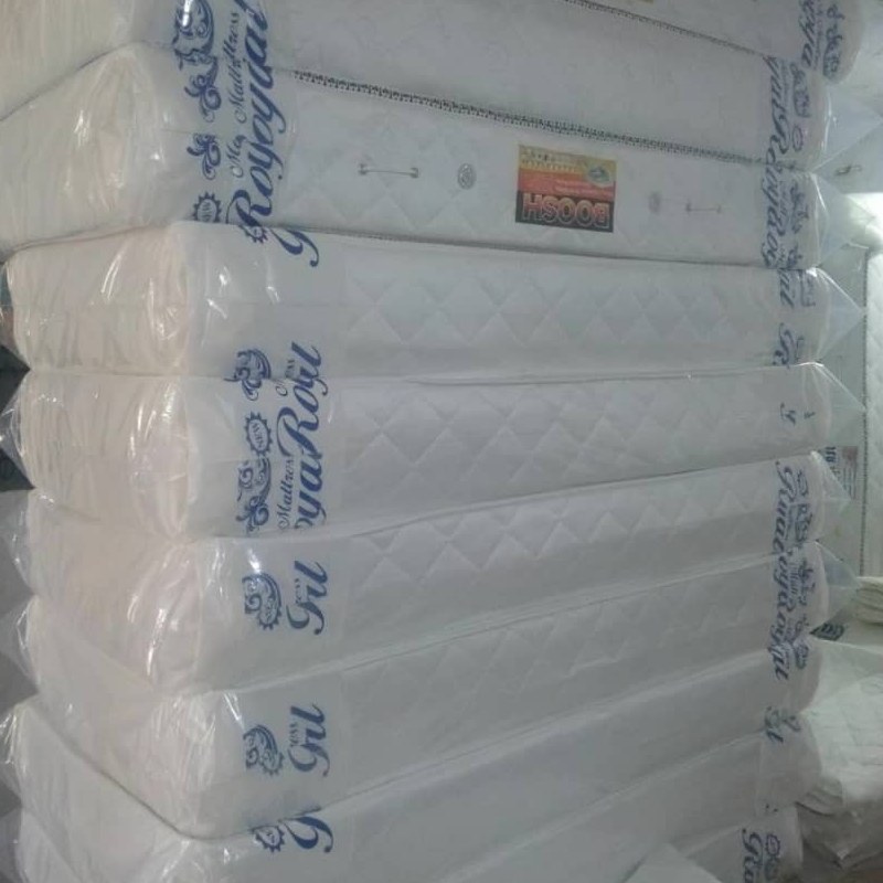 تشک یکنفره رویال طبی فنری ویژه کد10تقویت شده فنرMدار ابعاد200در90