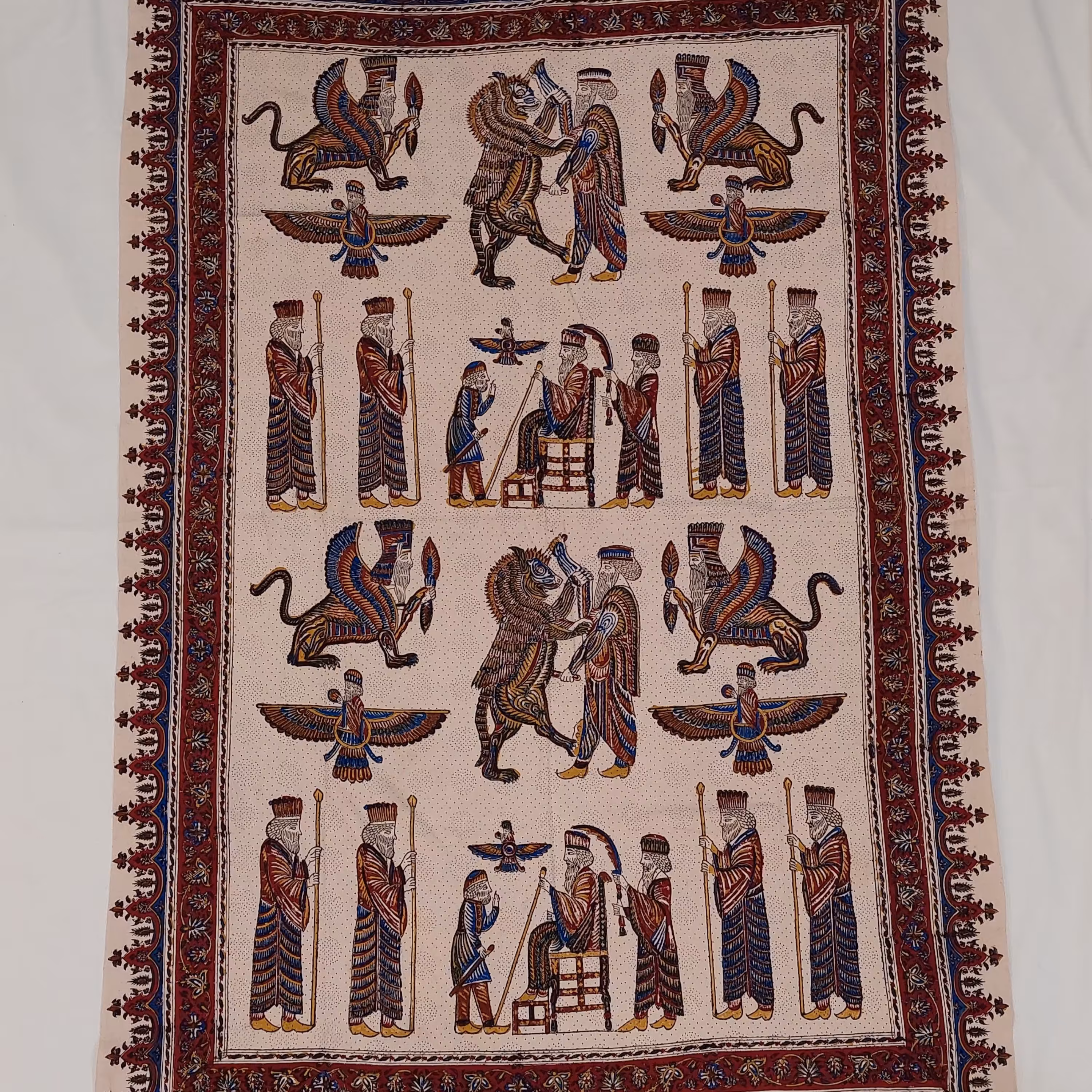 رومیزی قلمکار 100 در 150 طرح تخت جمشید