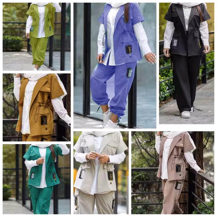 ست سه تیکه اسپرت در 7 رنگبندی جنس داکرون درجه یک دوخت مزونی در 2 سایزبندی