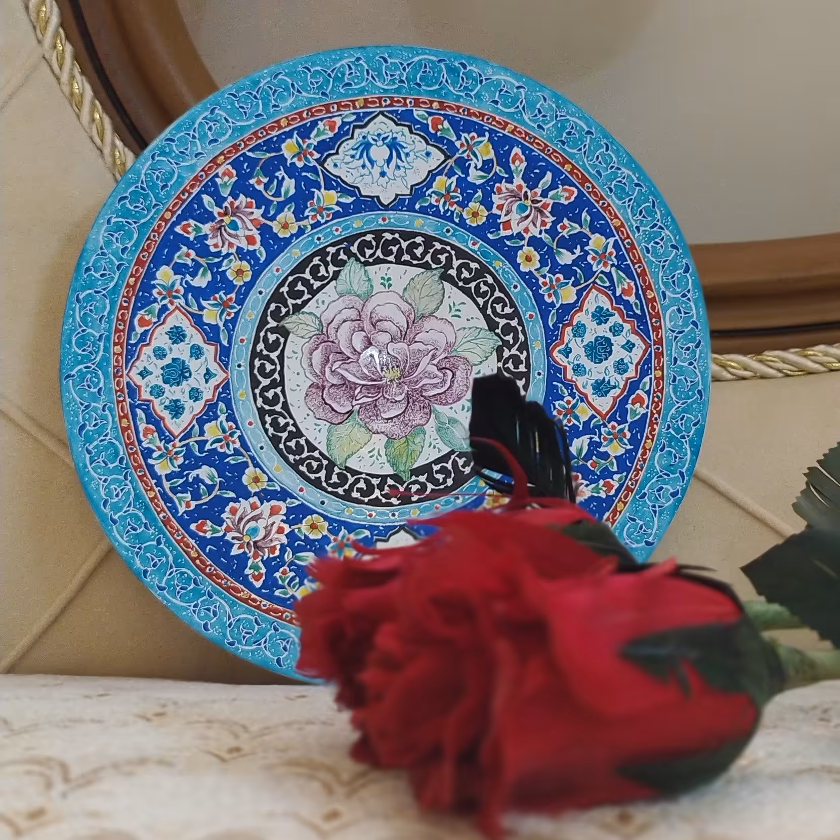 بشقاب 16سانتی لبه گرد