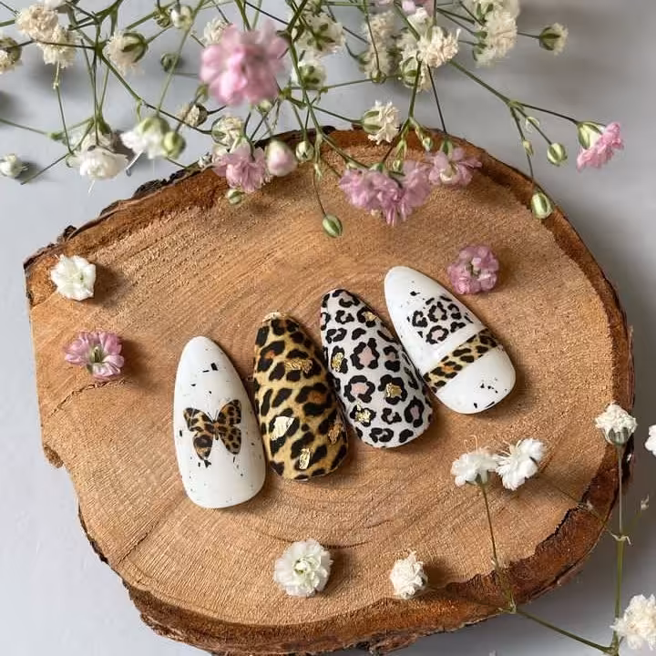 لنز ناخن طرح پلنگی جدید