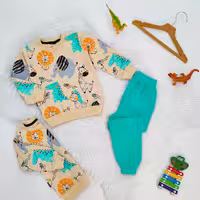 ست بلوز شلوار  اسپرت طرح جذاب حیوانات جنگل،بسیااار باکیفیت ،تضمینی،دورس پنبه دونخ گرم بالا،چاپ زول،سایزها 40،45،50