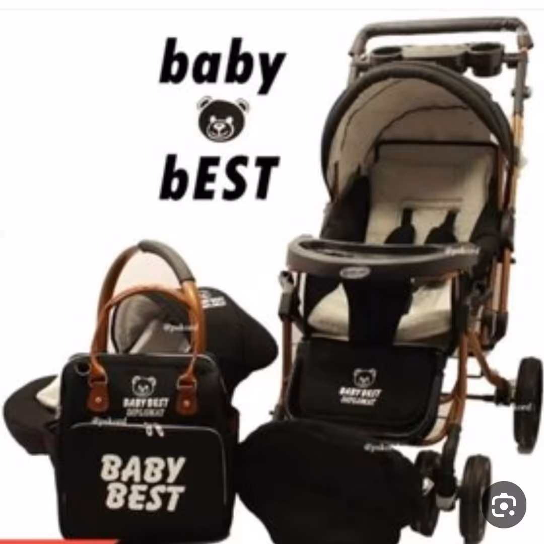 ست کالسکه بی بی ست با اسکلت بنیتا و کریر  سه کاره  دلیجان و ساک لوازم وروروک یوگی