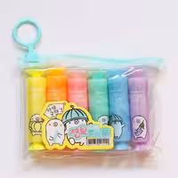 هایلایتر  فانتزی طرح شکلات (ماژیک علامت گذار مدل شکلات) بسته 6 عددی