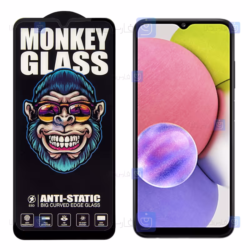 خرید گلس گوشی Samsung Galaxy A03s مدل Monkey Anti Static