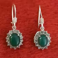 گوشواره نقره عقیق یشم،با برند سلین کالا،کد 4112068