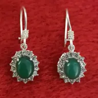 گوشواره نقره عقیق یشم،با برند سلین کالا،کد 4112068