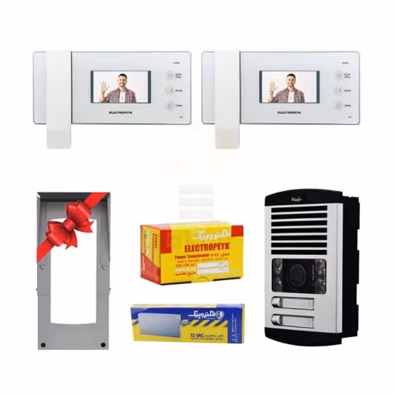 پکیج آیفون تصویری 2 واحدی الکتروپیک 1096 سفید