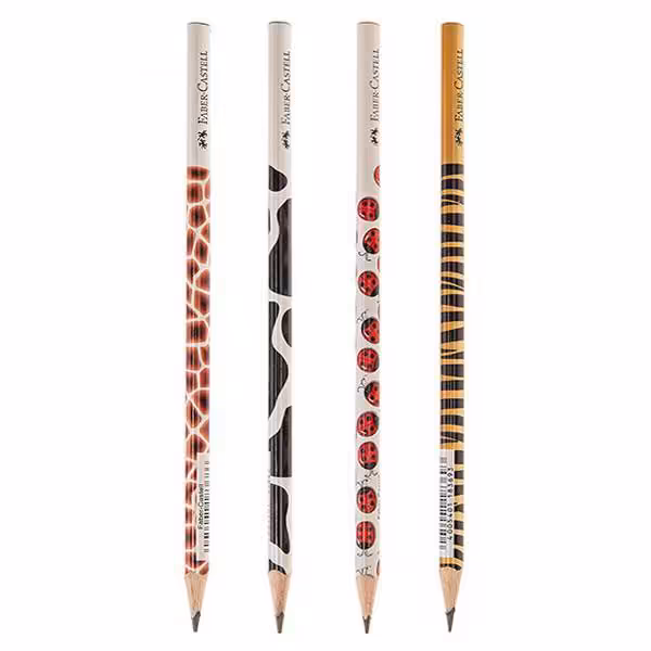 مداد مشکی Faber-Castel طرح حیوانات - بسته 4 عددی