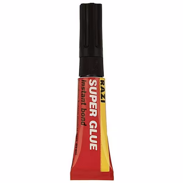 چسب مایع قطره ای سوپر رازی 3 میلی لیتری با قدرت چسبندگی بالا