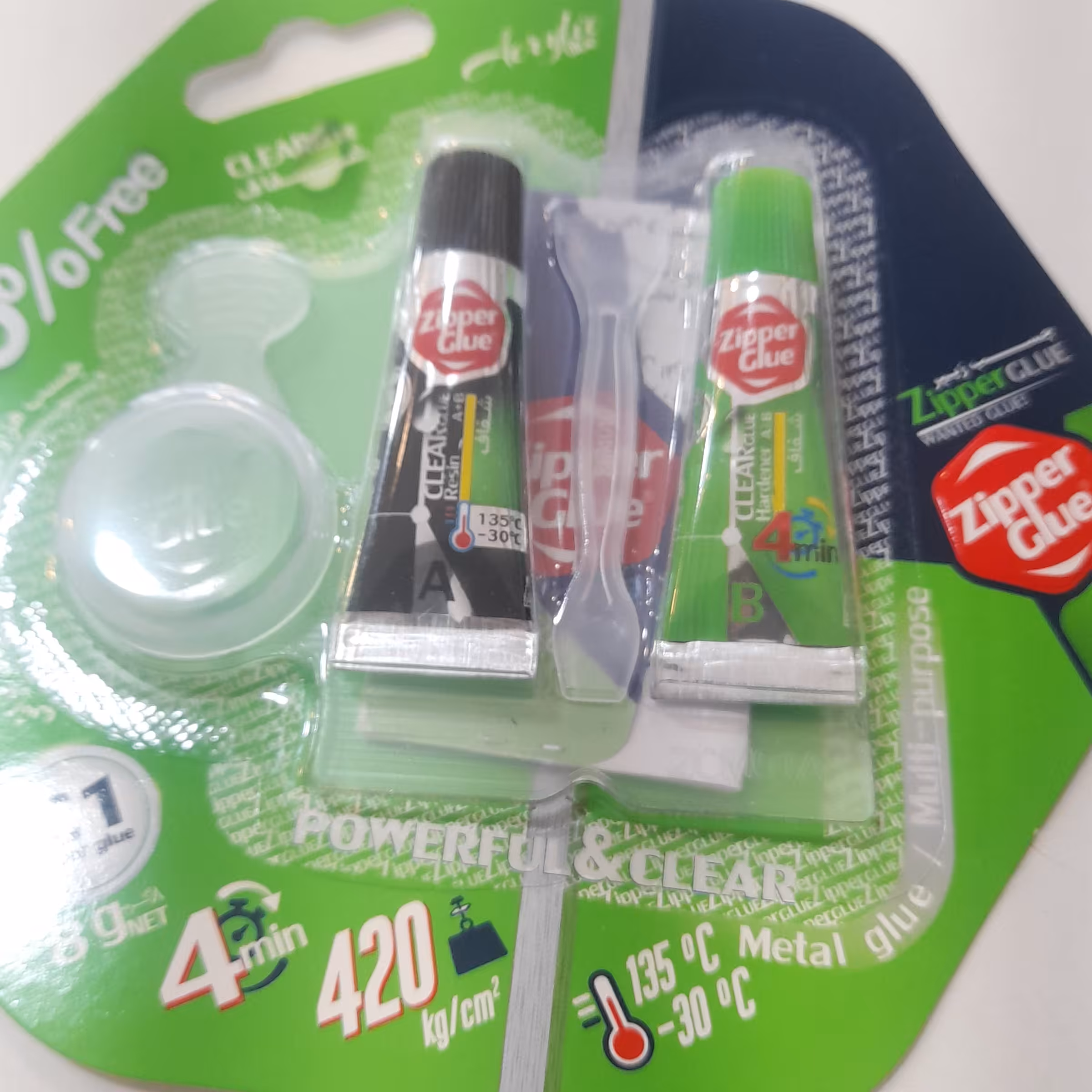 چسب هزار کاره شفاف دوقلو 8 گرم زیپر