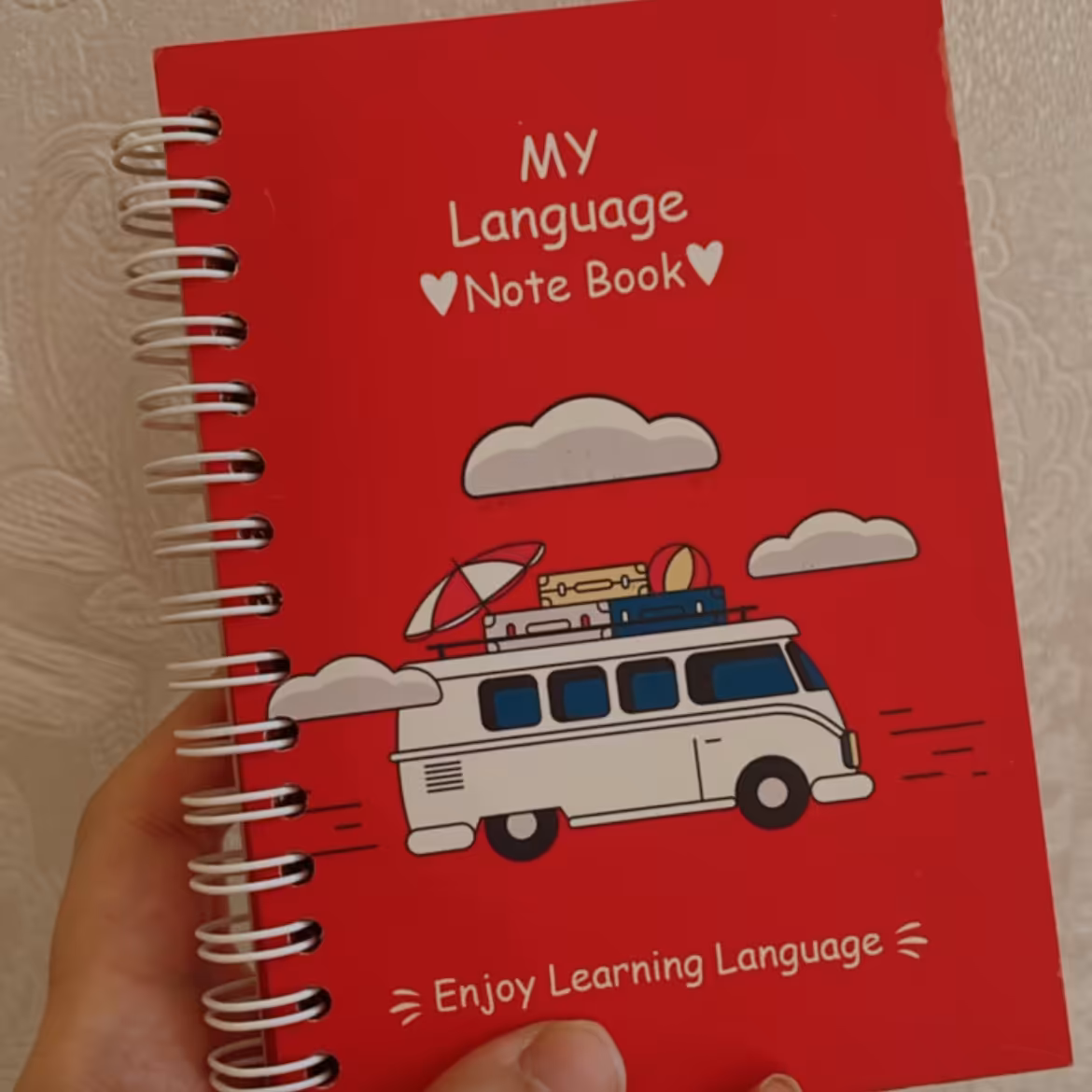 پلنرزبان سایز آ6 دفتر زبان انگلیسی کلاسور مداد خودکار 