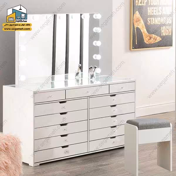 میز آرایش لامپ دار DMP184