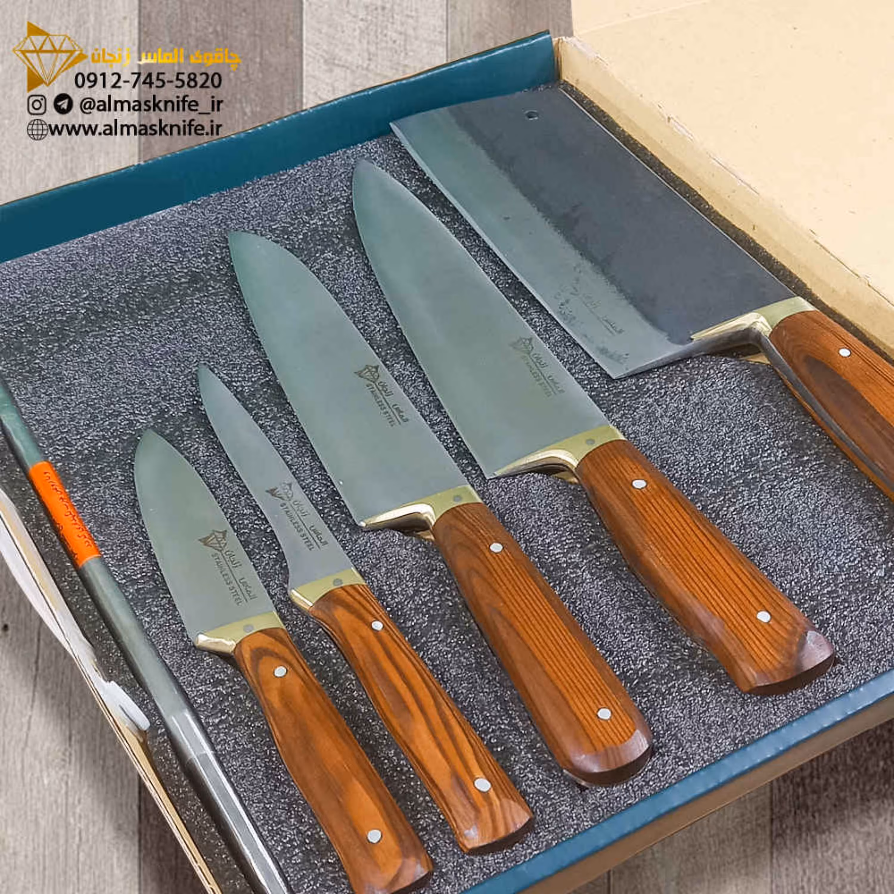 سرویس 6پارچه چاقوی آشپزخانه  مدل06