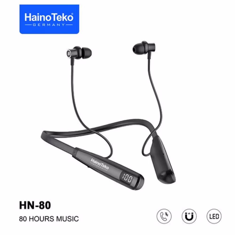 هندزفری بلوتوث هاینو تکو مدل hn80 اصلی آلمانی با 80 ساعت پخش موزیک مداوم