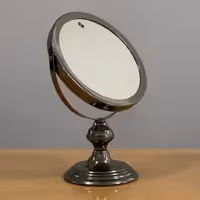 ام پي MP آينه رو ميزي بدنه فلزي سنگين دو طرفه مدل 5X زوم دودي