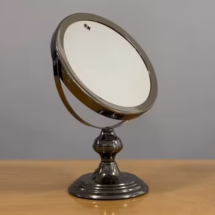 ام پي MP آينه رو ميزي بدنه فلزي سنگين دو طرفه مدل 5X زوم دودي