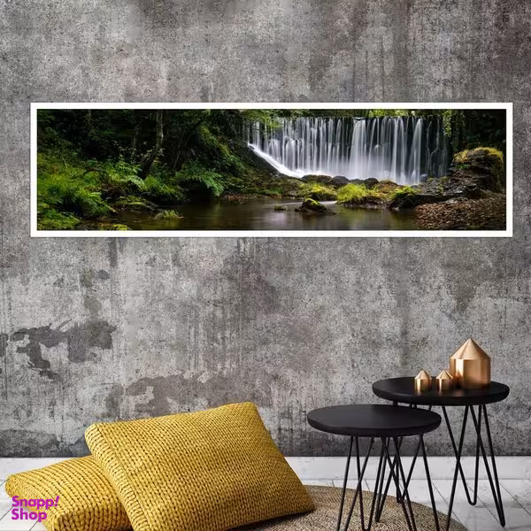 تابلو بکلیت طرح طبیعت منظره آبشار مدل کشیده W-7671