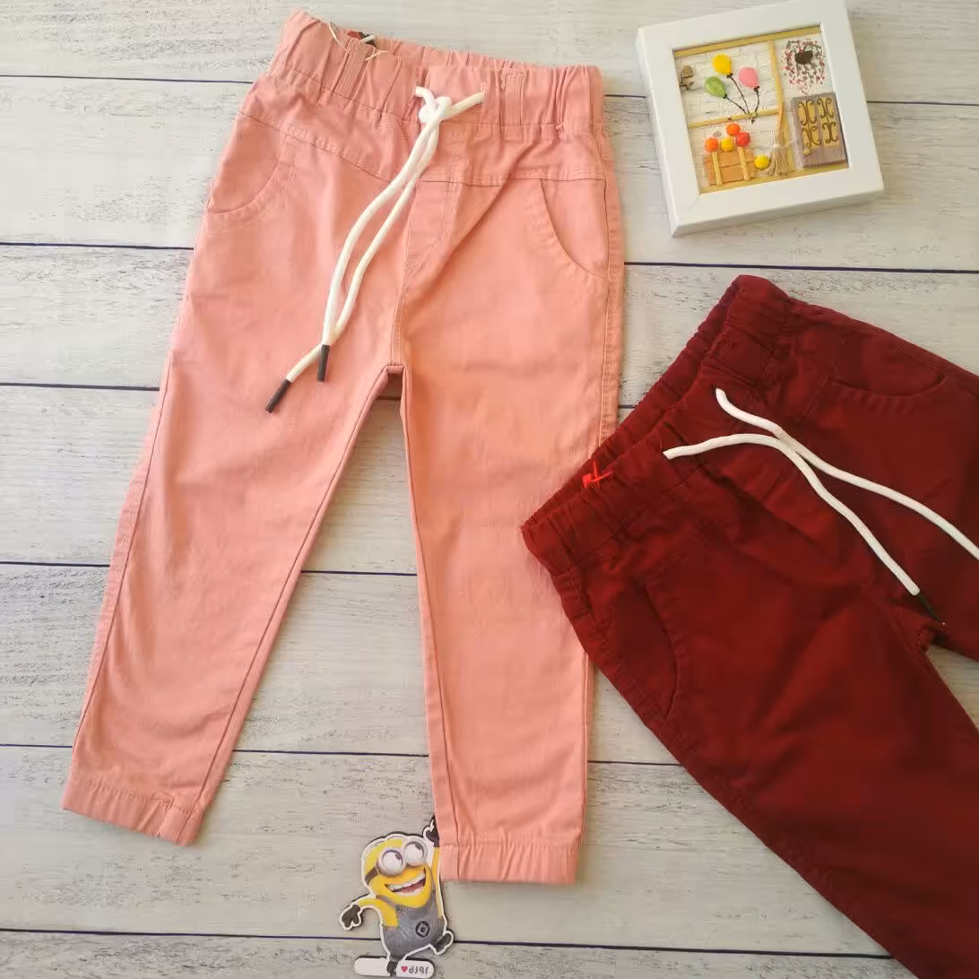 شلوار کتان اسپورت دخترانه و پسرانه کد 59 | سایز 60 تا 100 در دو رنگ