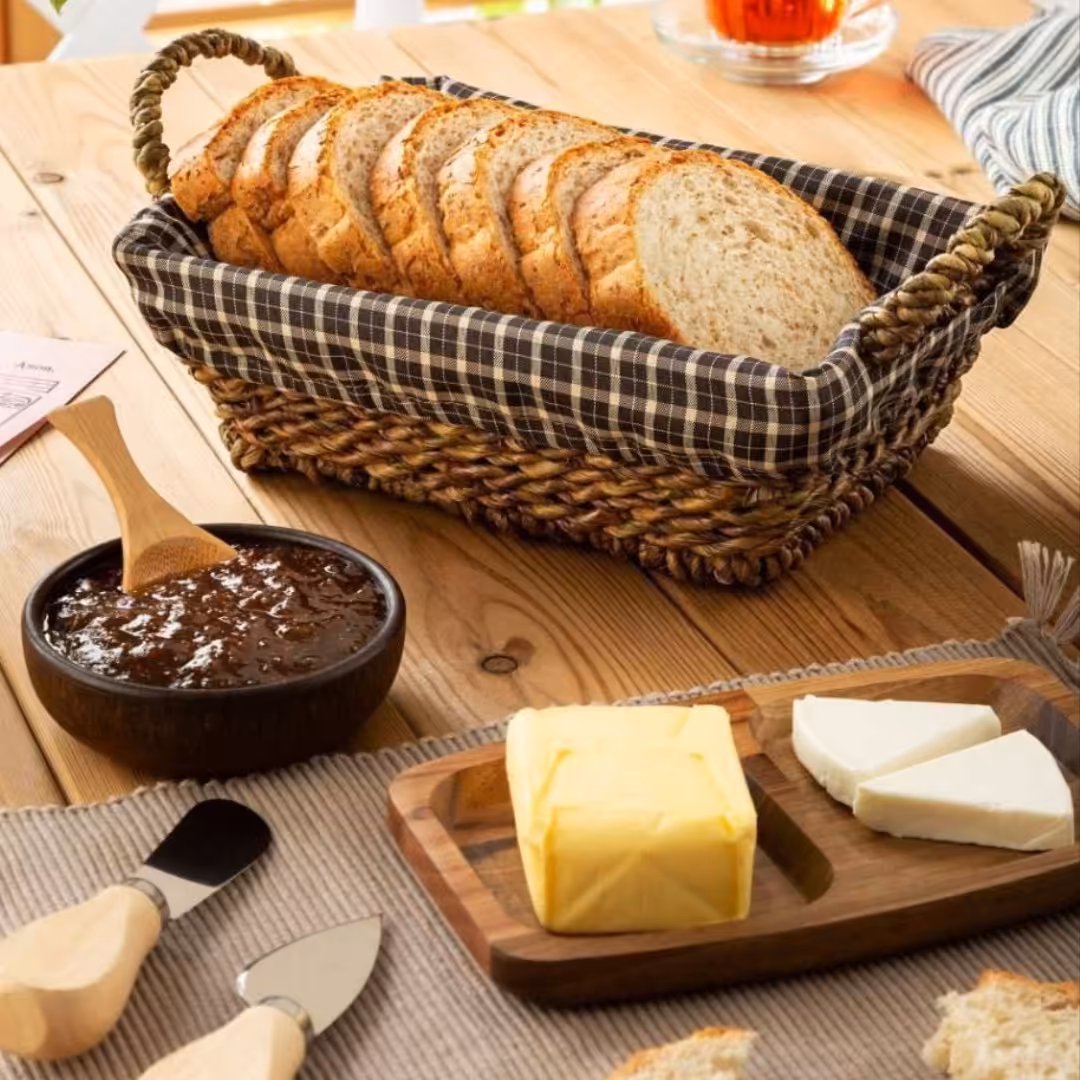 سبد نان مدل مستطیل پارچه دار