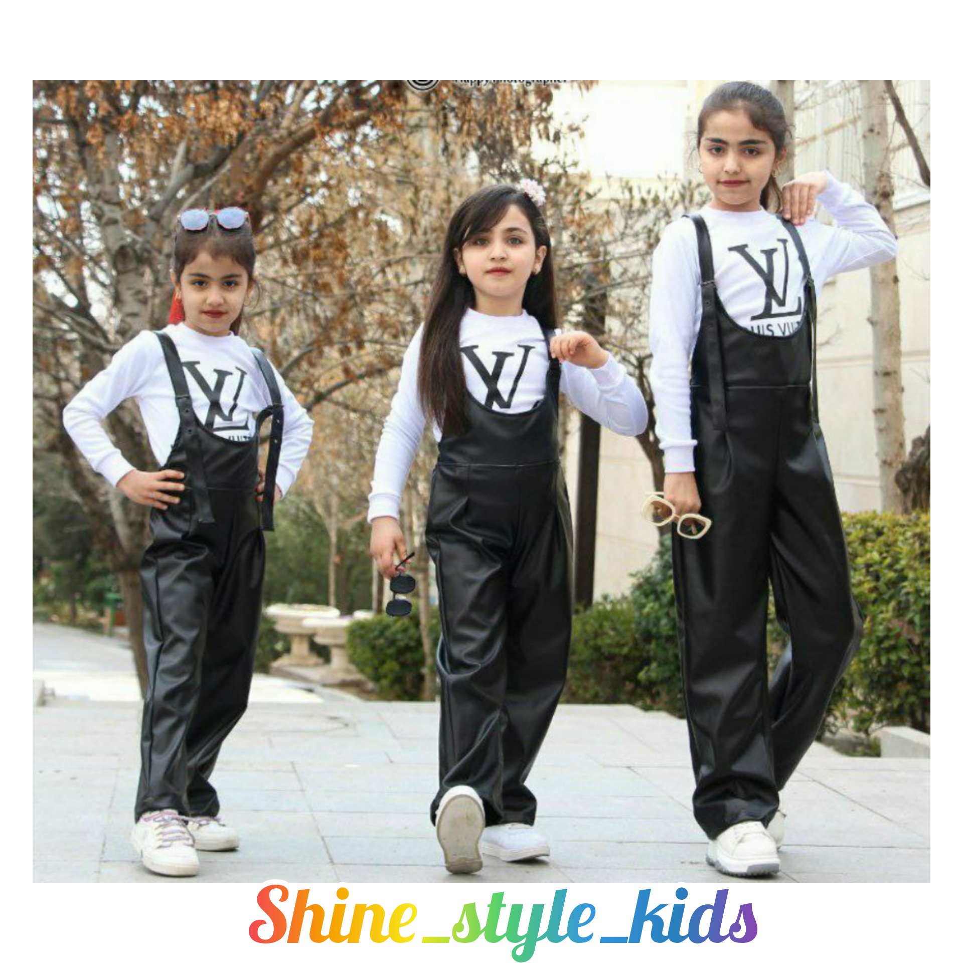 بلوز و شلوار پیشبنددار دخترانه مناسب 2 تا 10 سال