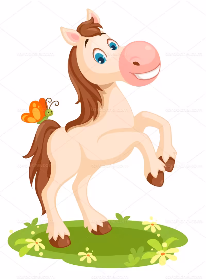 وکتور کاراکتر اسب | گرافیک با طعم تربچه