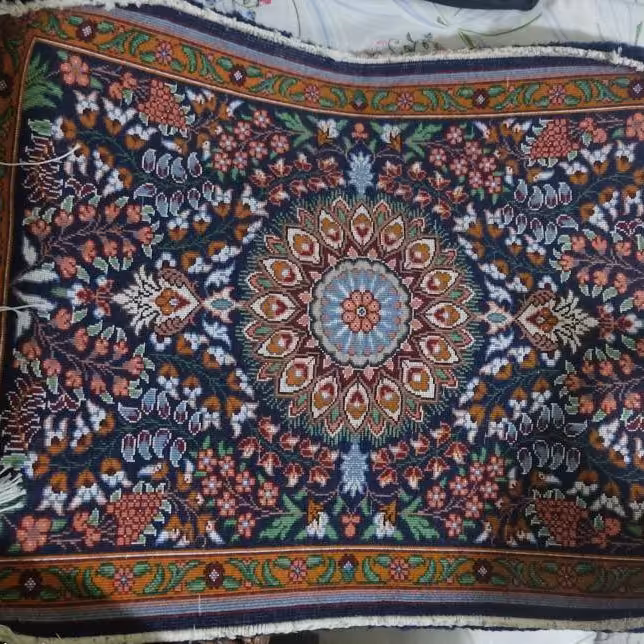 فرشچه گل ابریشم 60×40