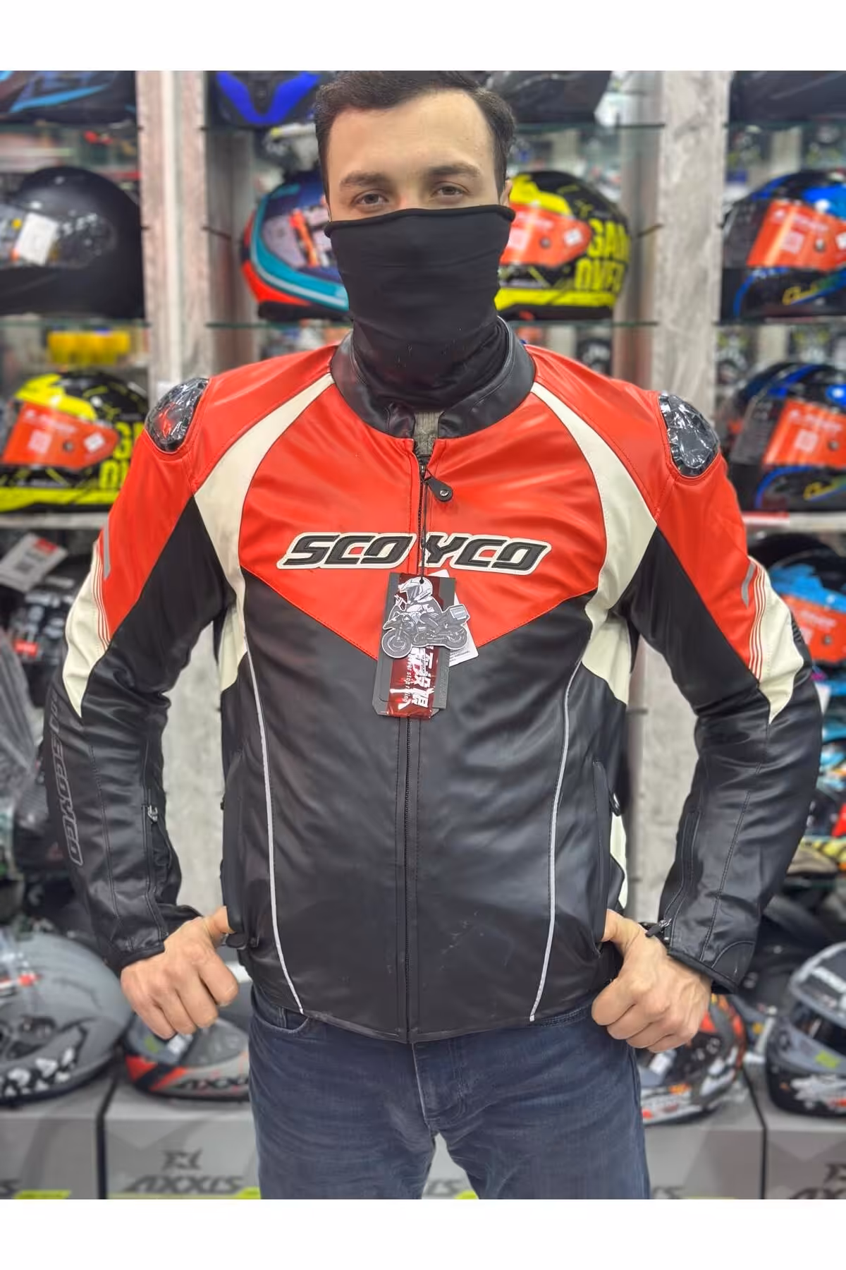 کاپشن موتورسوار مردانه ژاکت موتور سیکلت اورجینال Scoyco