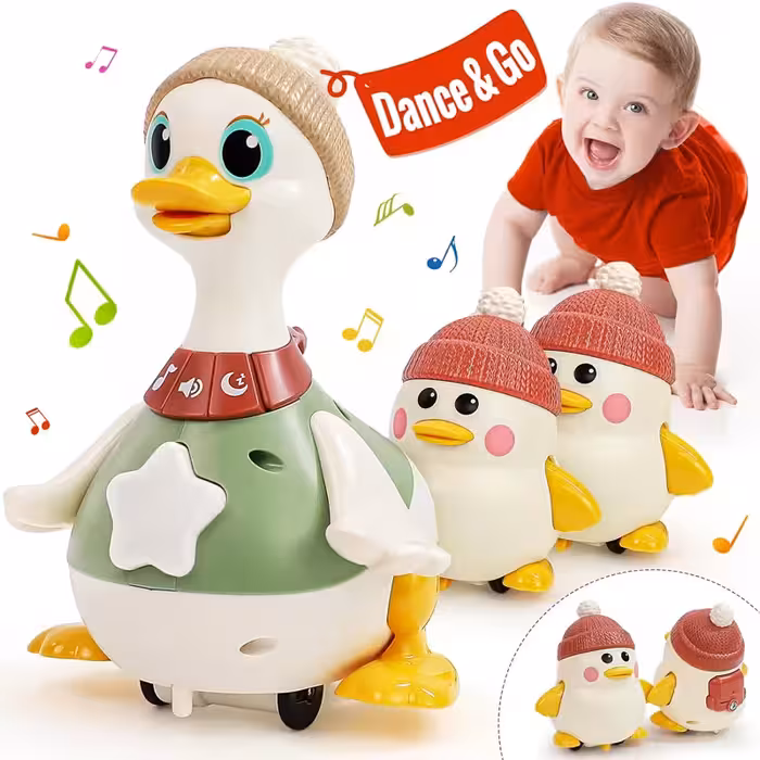اسباب بازی خانواده اردک موزیکال رقصان هالی تویز Huile Toys