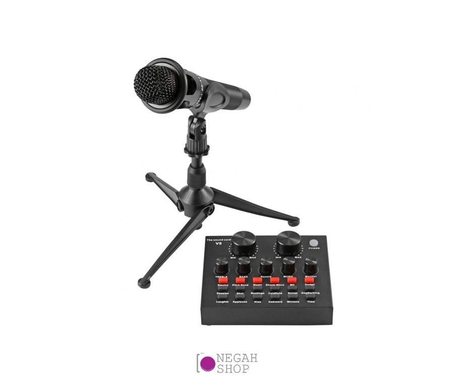 کیت کارت صدا حرفه ای به همراه میکروفون و کیف