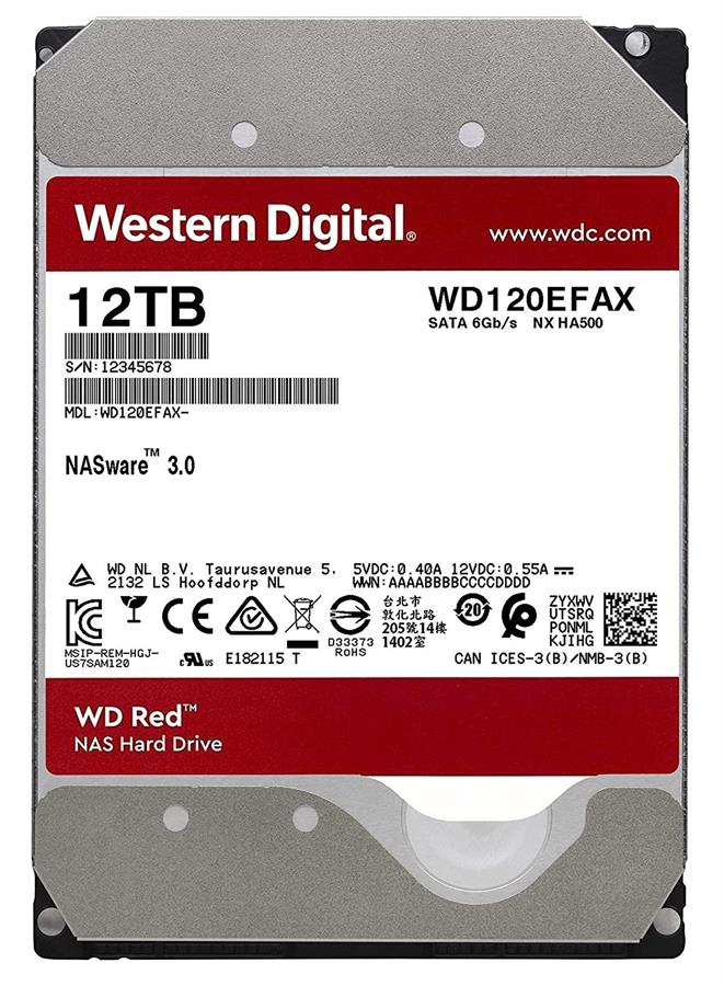 هارددیسک اینترنال وسترن دیجیتال مدل Red با ظرفیت 12 ترابایت