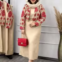 کت سارافون زنانه تافته و کرپ اندونزی یلدانه ناوک