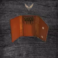 کیف جاکلیدی چرم طبیعی دست دوز  